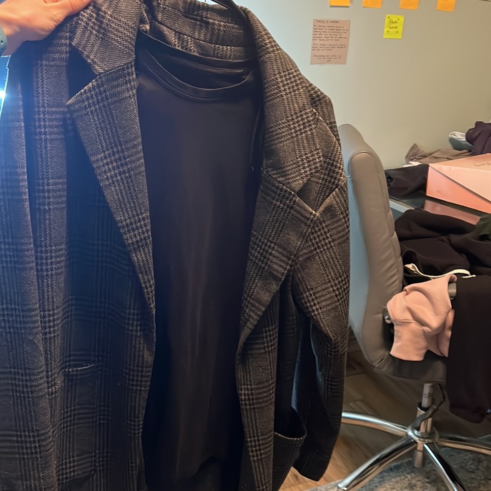 Plaid light weight blazer